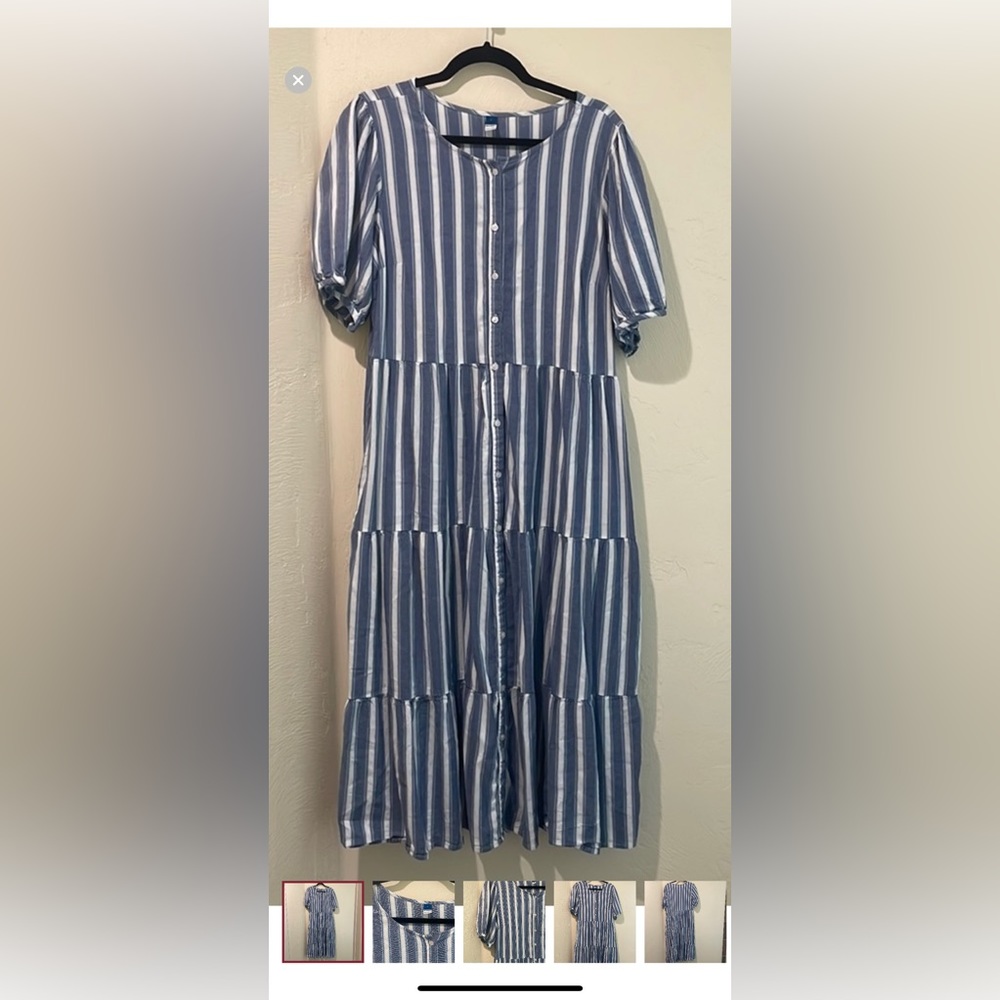 Old Navy XL tiered puff sleeve dress